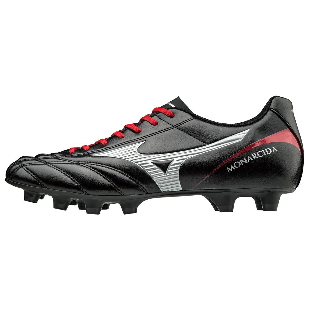 Chuteiras Mizuno Monarcida 2 FS MD - Homem - Pretas/Prateadas - MLSPQ4536